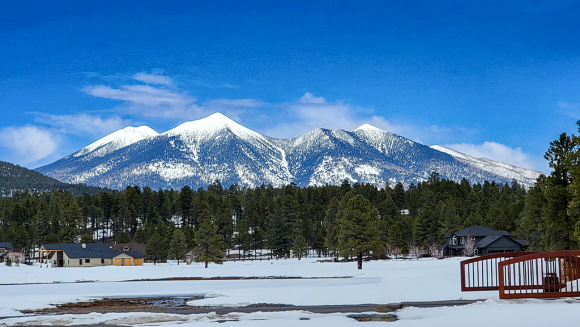 peaks in snow